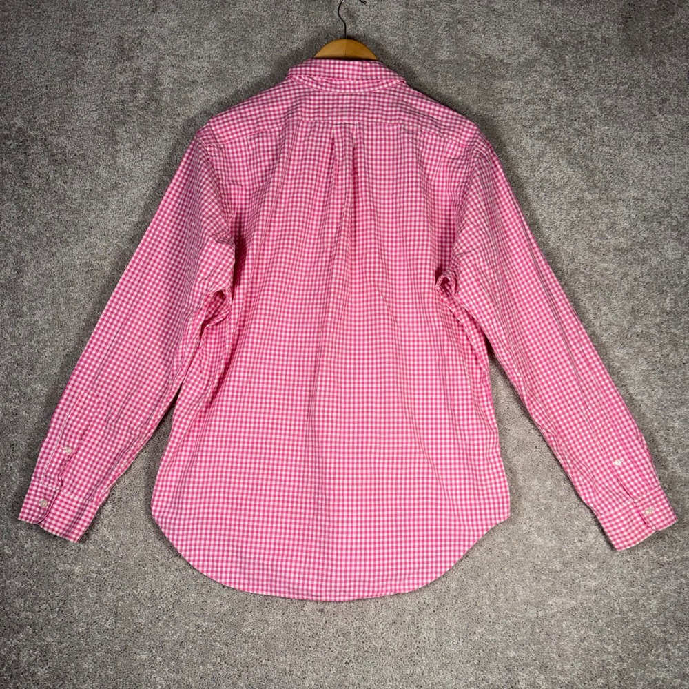 Ralph Lauren Men's L Classic Fit Pink Gingham Button Down Shirt Long Sleeve - Picture 11 of 11